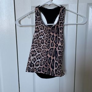 Cheetah Print Spandex Crop Top (WORN ONCE)